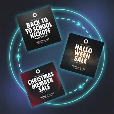 Seasonal refresh (static ad) example 1